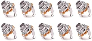 Alnicov 1/4 inch Mono Jack Socket Stratocaster Replacement Connector Female Panel Mount for Bass Electric 10Pcs