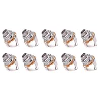 10Pcs 1/4inch(6.35mm) mono jack sockets Nickel plated for maximum signal transfer & durability;Material:Alloy Great replacement guitar jacks for your bad ones Those guitar cord jacks that can be used either on the guitar or receiving amplifier;Great ...