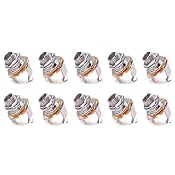 10Pcs 1/4inch(6.35mm) mono jack sockets Nickel plated for maximum signal transfer & durability;Material:Alloy Great replacement guitar jacks for your bad ones Those guitar cord jacks that can be used either on the guitar or receiving amplifier;Great ...