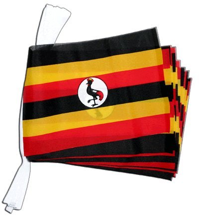 Guirlande drapeau Ouganda Digni de 5,9 m pour decoration festive et evenements