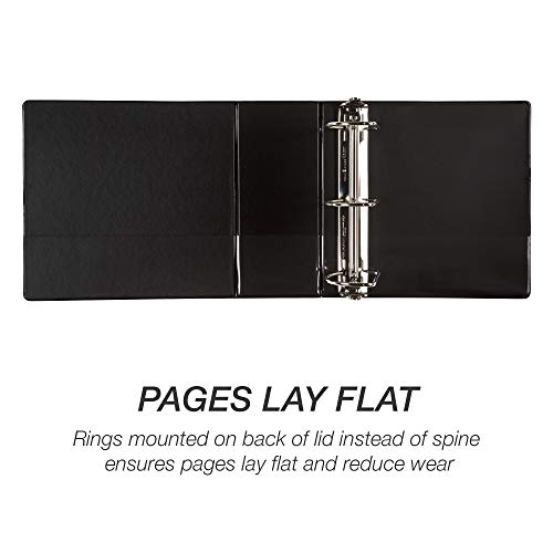 Image of Samsill Durable 5 inch 3 Ring Binder, Locking D Ring 100% Recycled Chipboard, Black, Pallet of 192 Binders in 32 Cartons