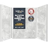 Bath Tub Surround Kits – Waterproof Wall Panels for Tubs – Glossy Finish & Seamless Pattern – Easy to Install Over Any Surface – Leakproof Design (60'' x 32'' x 60'') – Mist