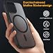 HGH Magnetisch Hülle für iPhone 12 Mini 5,4 Zoll Kompatibel mit MagSafe, Transluzente Matt Rückseite Dünn Stoßfest Handyhülle für iPhone 12 Mini (Schwarz)