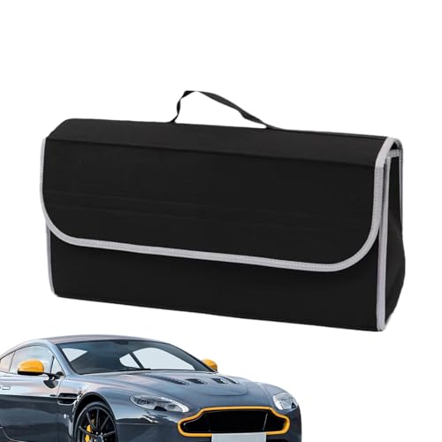 Qfdiwr Sac de rangement pour coffre de voiture, sac à outils de voiture, sac à outils en feutre, sac d'approvisionnement multifonctionnel, organisateur de véhicule pour SUV, camion, accessoires