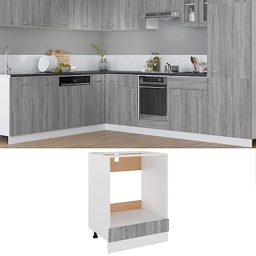BOWEKAM Home & Garden Sonoma - Mueble para horno gris 60 x 46 x 81,5 cm