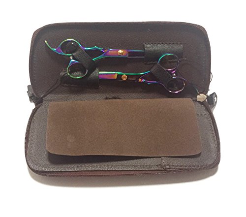 Salmony Leather Hair Scissors Bag Barber Salon Case Hairdresser Accessories Black Color Hand Styling Tools Supplies #TOP3