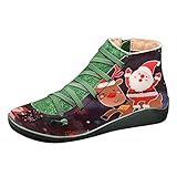 Flat Short boots Leather Boots Women's Casual Retro Lace up Boots Side Zipper Round Toe Shoe Boots