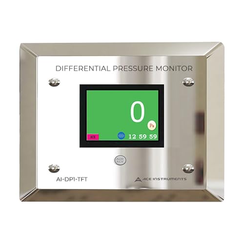 Advanced TFT Screen Digital Differential Pressure Monitor | 3-Inch TFT Screen for Clean Rooms, AHUs, Laminar Flow Cabinets & Hospital OTs | Model: AI-DP1-TFT