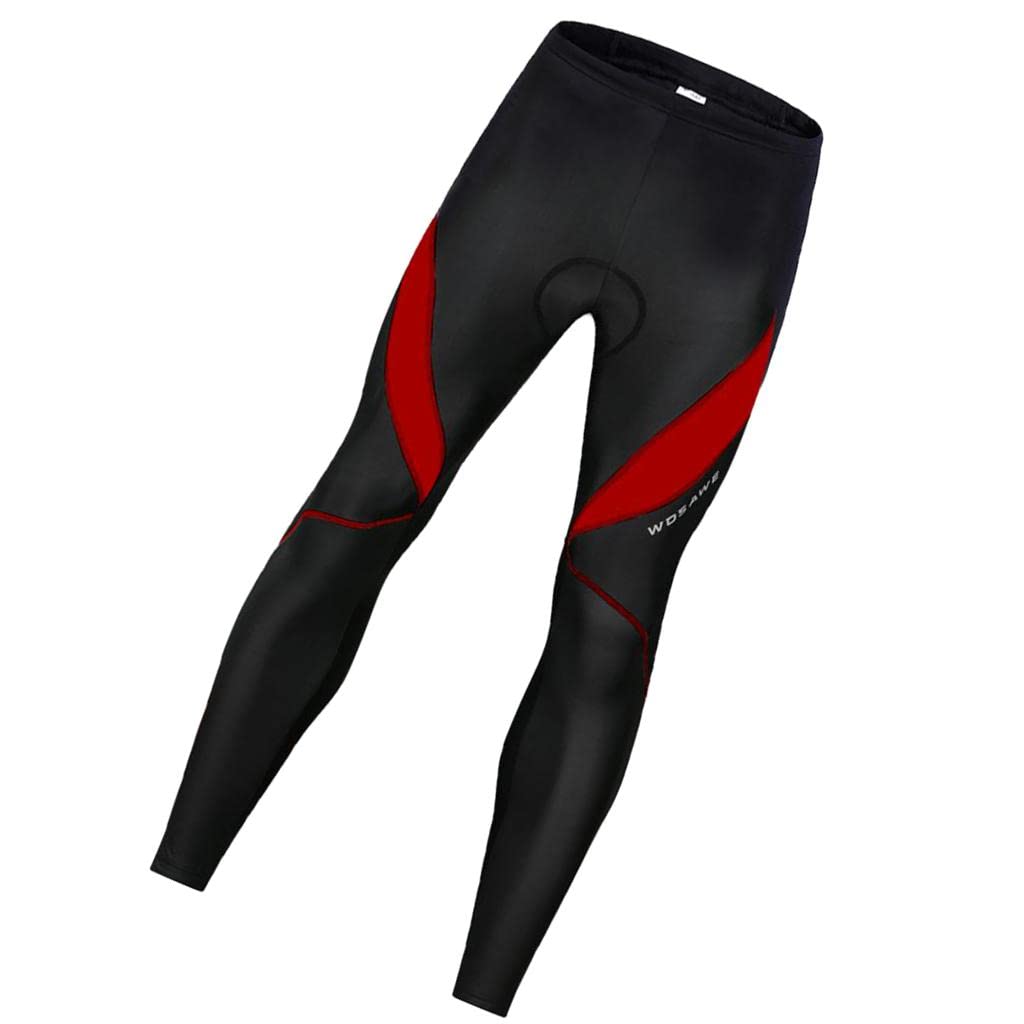 Mens Black Cycling Long Pants Padded Riding Tights Legging Biker Sports Red L|Clothing Shoes & Accessories | Mens Clothing | Pants-image-8