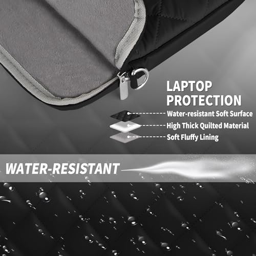 bvya Puffy Quilted Laptop Sleeve Compatible with MacBook Air 13 inch M2 A2681 M1 A2337 A2179 A1932 2023-2018/Pro 13 M2 M1 A2338 A2251 A2289 A2159 A1989 A1706 A1708 by bvya - Image 4