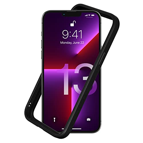 RhinoShield Bumper Case kompatibel mit [iPhone 13 Pro Max] | CrashGuard NX - Stoßdämpfende Schutzhülle im schlanken Design - 3.5 Meter Fallschutz - Schwarz