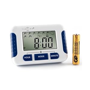 Timer, Electronic Pill Reminder with 8 Alarms per Day, Essential for Parkinson’s Patients