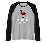 Photo Gallery nana llama christmas red plaid buffalo family matching pjs maglia con maniche raglan Photo Gallery nana llama christmas red plaid buffalo family matching pjs maglia con maniche raglan