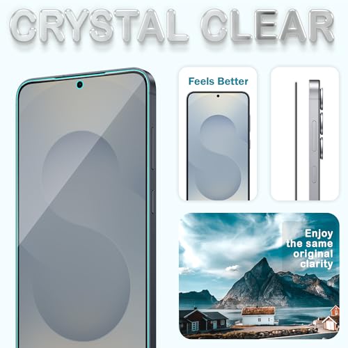 Image of FIRST MART Matte Anti-Glare Tempered Glass for Samsung Galaxy S25 and Samsung S24 With Installation Kit | Military-Grade Gaming Screen Protector & Cable Guard | Edge to Edge Coverage | Black