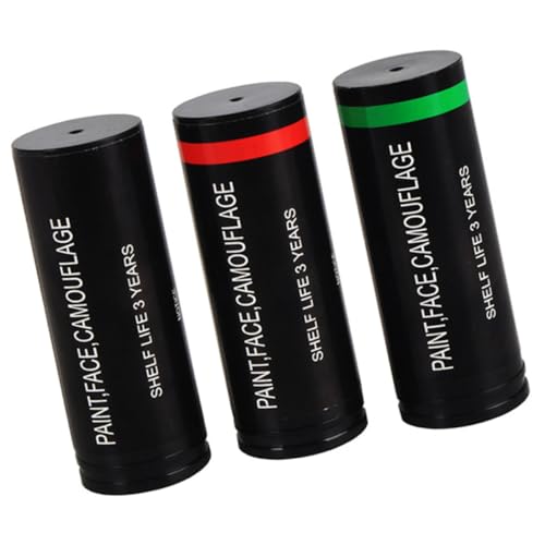 Healifty Lot de 3 Sticks Peinture Camouflage Visage et Corps Résistants à la Transpiration et à la Pluie Maquillage Camouflage Multifonction pour Chasse Jeux Militaires et Activités