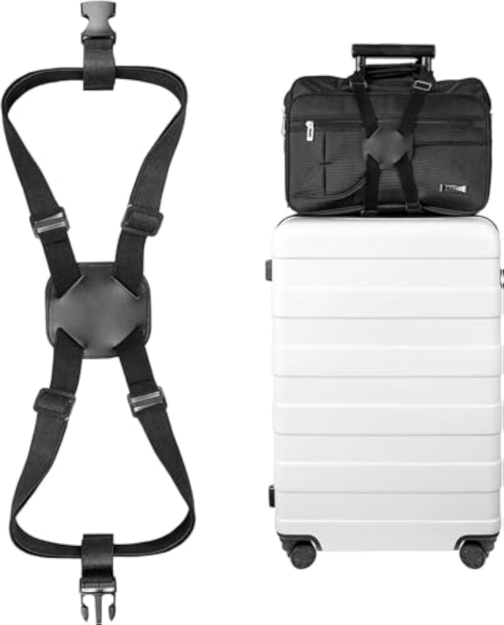 Adjustable Elastic Travel Luggage Straps Bag Bungees, 2PCS Set