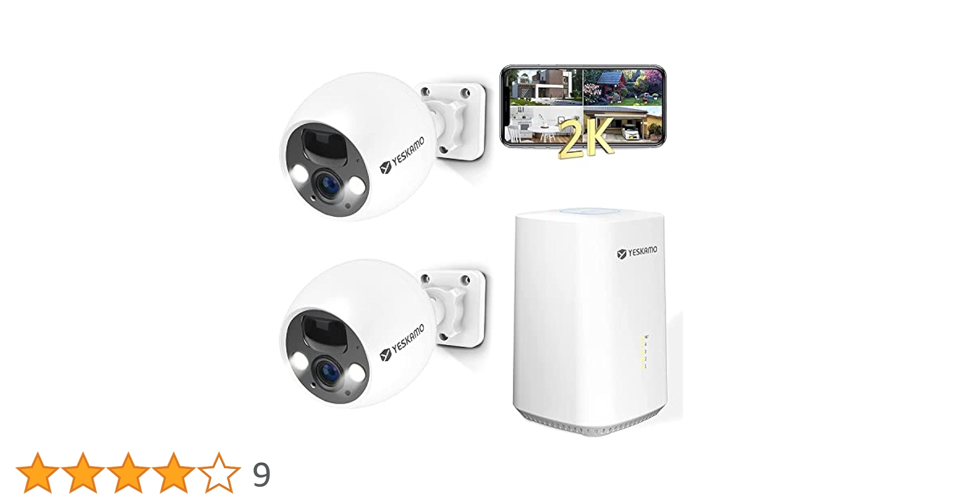 お買い得★YESKAMO 防犯カメラ 屋外 Wi-Fi 300万画素 電池式 Amazon.co.jp: 【300万画素・完全無線】 YESKAMO 防犯カメラ
