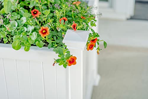 Cardiff 15" X 15" Square Vinyl Planter Pot Box #TOP2