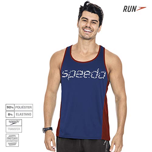 Speedo Fusion Laser, Regata Homens, Azul/Vermelho - Marinho, M