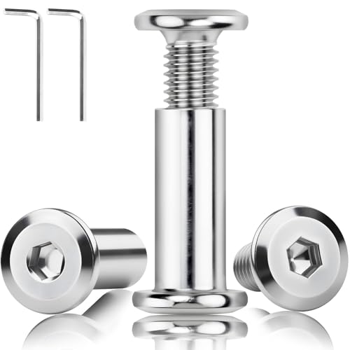 20 szt. Tulewka nakrętka M4x16mm Tulewka śrubowa Śruby łączące Łącznik do szafek Śruby do łączenia mebli Tulewka gwintowana Tulewka śrubowa Śruby do mebli z tulejką na meble, szafki, drewniane płyty