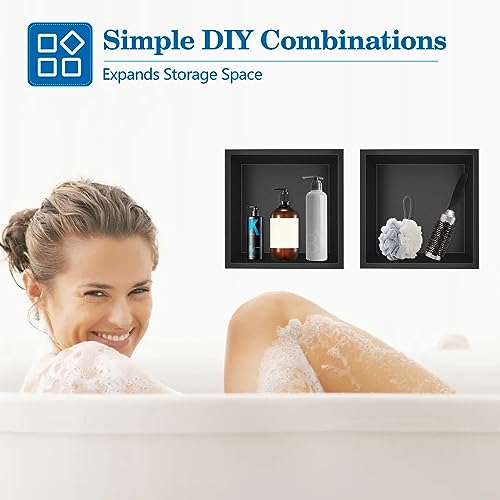 12 X 12 Shower Niche No Tile Needed, 304 Stainless Steel