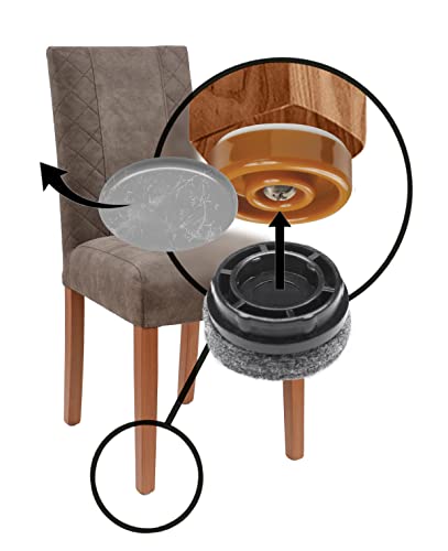 Gorillafelt Cb2514 Replacement 1 Inch Felt Slider Cap Inserts For Use With Gorillaglides Cb253 And Gorillarisers Cb251-8 (Includes 16 Felt Caps) Plastic Glide Body Sold Separately #TOP6