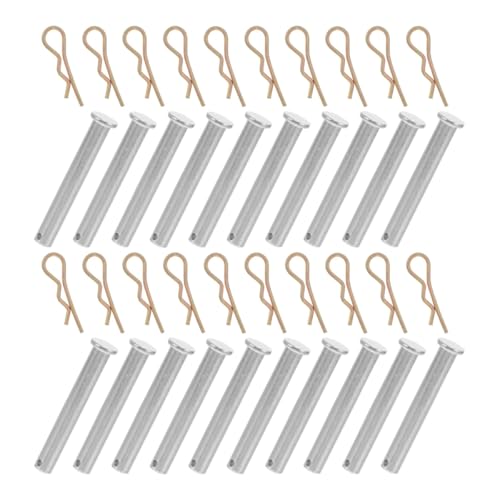 OATIPHO Goupilles de Fixation pour Échafaudage 10 MM X 70 MM en Acier Lot de 20 sets de Pcs Goupilles de Couplage Perforées pour Connexion Stable et Sécurisée Accessoires D’Échafaudage