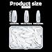100 Pcs Replacement Nail Tips for Practice Hand White Fake Nail Tips for Refill Acrylic Nails Practice Nails for Hand DIY Art Salon Tool
