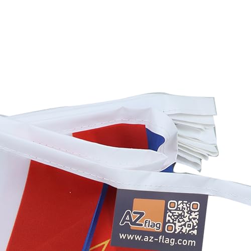 Image of AZ FLAG Yugoslavia 6 meters BUNTING Flag 20 flags 9'' x 6'' - Yugoslavian STRING flags 15 x 21 cm