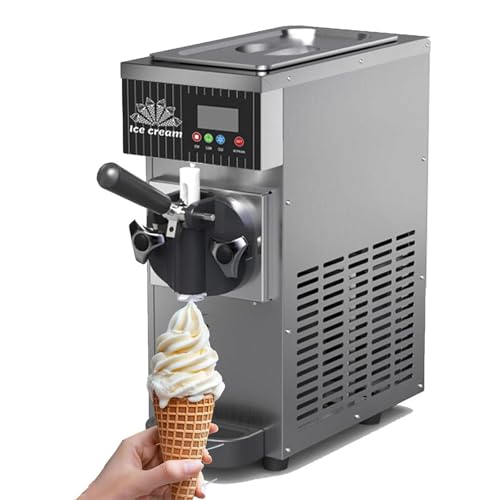 Máquina comercial de helado suave, compresor de enfriamiento rápido integrado, limpieza automática, pantalla LED, cuerpo de acero inoxidable resistente, ideal para restaurante, cafetería y uso