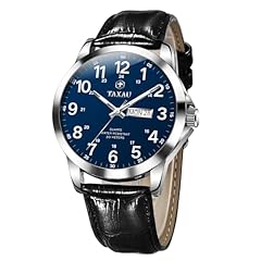 Black Leather Strap Blue Face-G8409P