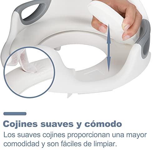 Toilettensitz Kinder, WC Sitz Kinder Mit Spritzschutz , Baby Sitz Anti-Rutsch Polster Kloaufsatz, Toilettentrainer Grau – Bild 7