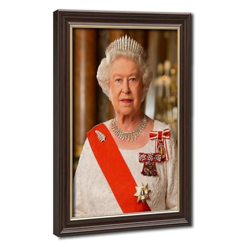 Impression sur toile Reine Elizabeth II cadre suspendu bureau 20x30 cm