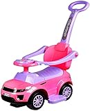 Raddurchmesser: 14 cm, COIL Rutschauto mit der Schiebestange 614W Rutscher Babyrutscher Rutschfahrzeug (Rosa)