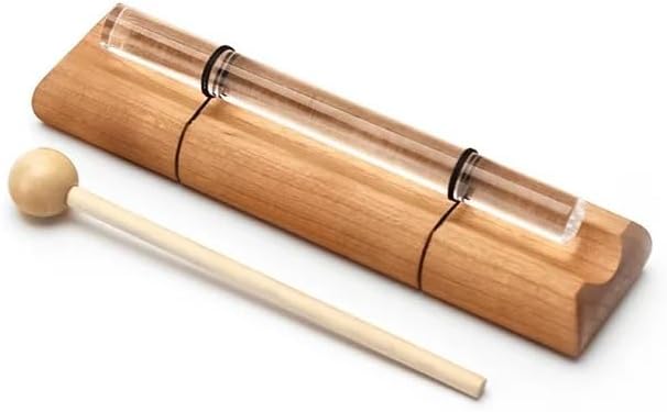 Quartz Crystal Sound Chime Bundle Meditation Percussion Set, Bell and Chime Beam Instrument-Red Black Style: Yoga Sound Session Accompaniment | Studio Ritual Room Practice | 1 Set Percussion