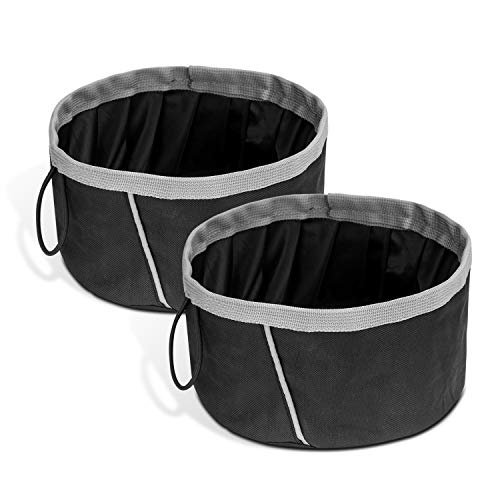 Pawaboo Dog Travel Bag, Pet Traveling Luggage with 2 Food Storage Bags and Multi-Function Pockets, Airline Approved Pet Travel Bag Tote Organizer Overnight Accessories with Shoulder Strap, Dark Gray