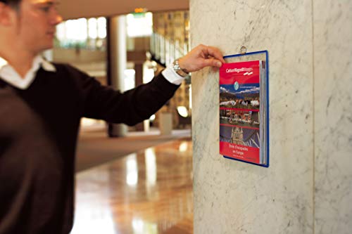 Tarifold 354001 Broschüren-Halter | Hängetasche mit 1 Metallring | DIN A4 | blau | Packung 5 Stück