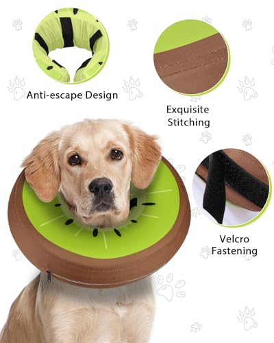 Image of MIDOG Inflatable Dog Cone, Donut Recovery Collar After Surgery, Large+