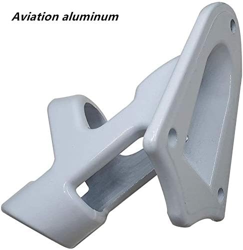 FLY HAWK Flagpole Bracket,1 inch Mount to fix The Pole in The House Garden Wall, Made of Heavy-Duty Thickened Aviation Aluminum, with Additional Long self-Tapping Screws (White)