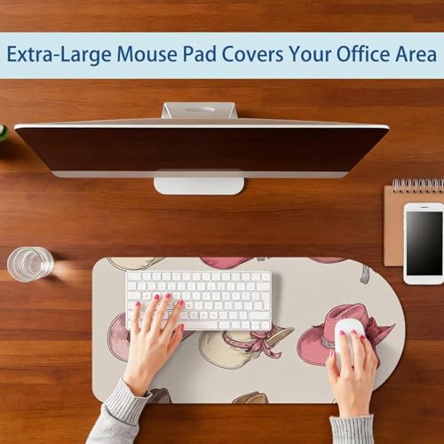 Tapis de souris XXL rose pour protéger votre bureau et stabiliser votre clavier - 2