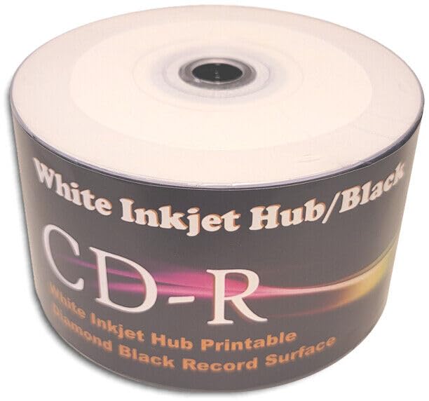 Amazon.com: Generic 100-Pak White Inkjet HUB/Diamond Black 52X 80