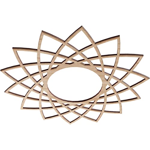 Image of Ekena Millwork 18 inchOD x 6 7 /8 inchID x 3 /8 inchT Eleanor Wood Fretwork Pierced Ceiling Medallion, Alder