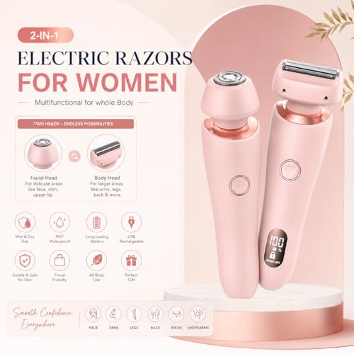 Image of MORTON DAVIES facial epilator hair removal machine for - face, chin, cheek, eyebrow, upper lip hair remover for women, usb rechargeable epilator machine Eyebrow trimmer (White) (PINK)