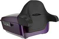 Vista 70 de Moto Onfire Harley Tour Pack King Tour Pack Accesorios Respaldo Pad Fit para Harley Touring 1997+ (Manchado Rojo (Brillante))