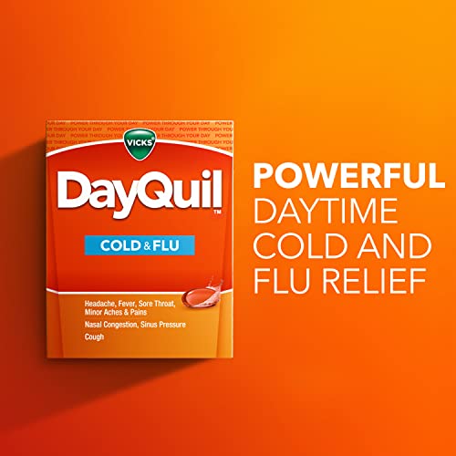 Vicks Dayquil Liquicaps, Cough, Cold & Flu Relief, Sore Throat, Fever, & Congestion Relief, Non- Drowsy, 48 Liquicaps #TOP2