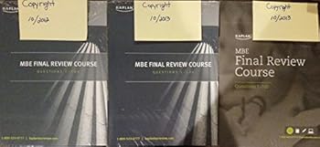 Paperback Kaplan Bar Review 2012 Edition MBE Final Review Course (questions 1-200 with Explanatory answers) Book