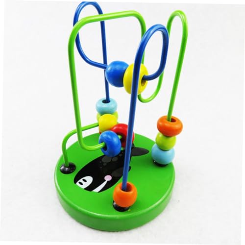 Toyvian 2 Peças conjunto de madeira contas de madeira em torno desenhos animados em torno de contas