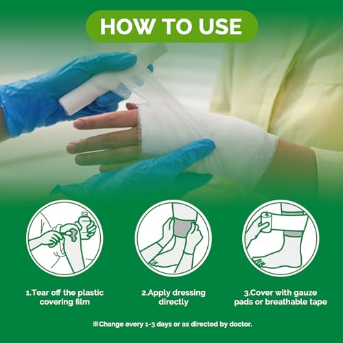 Greetmed Honey Gauze Wound Dressing 4" x 4" Medical Grade Manuka Honey Wound Care Pads Honey Bandages for 1st & 2nd-Degree Burns, Abrasions, Cuts and Scalds (Individually Pack of 10)