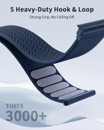 Nylon Sport Loop Band Compatible with Apple Watch Bands 38mm 40mm 41mm 42mm 44mm 45mm 46mm 49mm, Breathable Soft Band for iWatch 11 10 9 8 7 6 5 4 3 2 1 SE Ultra, Adjustable Wristband for Women Men — view 2