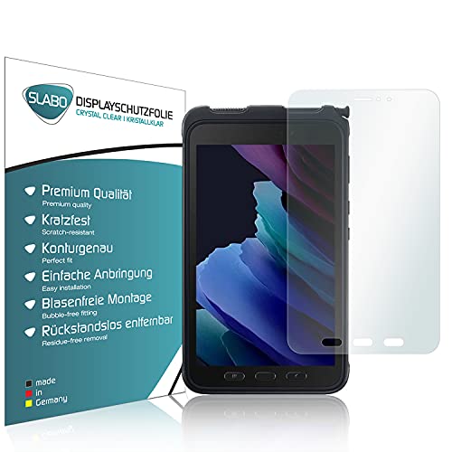 Slabo 2 x Protector de Pantalla Compatible con Samsung Galaxy Tab Active 3 lámina de Protectora Ultra Transparente